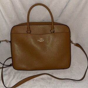 Coach Brown Leather Laptop Bag